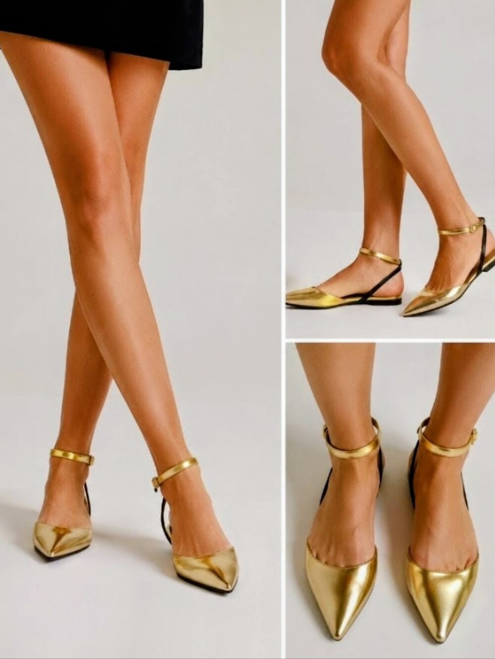 Giorgio Armani Authentic gold flats